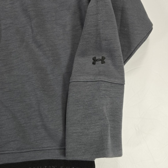 Under Armour Womens Project Rock Sweatshirt Charged Cotton Fleece Crew Gray XL - Picture 8 of 12